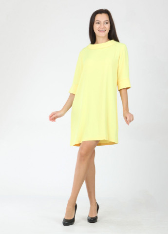 Желтое вечернее платье Mozah однотонное