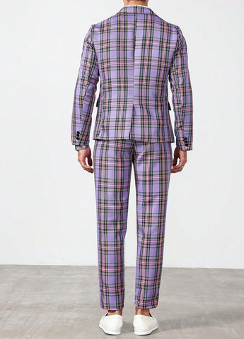 Комбинированный демисезонный костюм (пиджак, брюки) брючный SHEIN