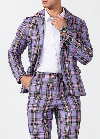 Комбинированный демисезонный костюм (пиджак, брюки) брючный SHEIN