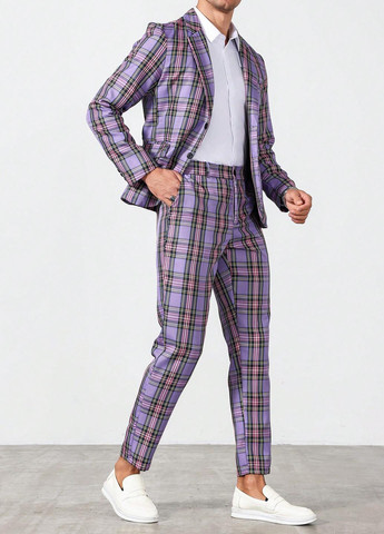 Комбинированный демисезонный костюм (пиджак, брюки) брючный SHEIN