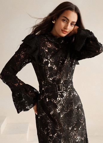 Чорна святковий, вечірня сукня а-силует SHEIN однотонна