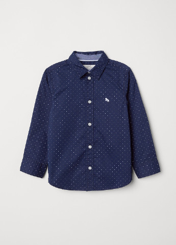 Темно-синяя классическая рубашка H&M