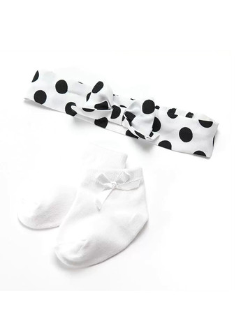 Черно-белый летний комплект (платье, повязка, носки) Cool Club