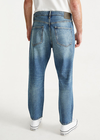 Темно-голубые демисезонные зауженные джинсы C&A