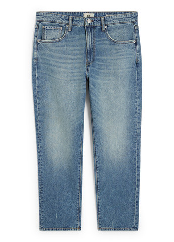 Темно-голубые демисезонные зауженные джинсы C&A