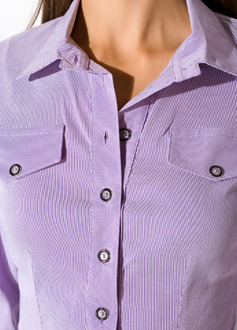 Сиреневая кэжуал рубашка в полоску Time of Style