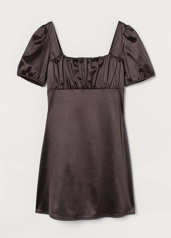 Черное коктейльное платье в стиле ампир H&M однотонное