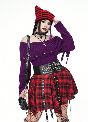 Темно-фіолетовий демісезонний джемпер джемпер SHEIN