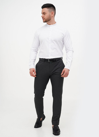 Белая праздничный, классическая рубашка однотонная Trend Collection