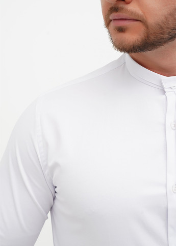 Белая праздничный, классическая рубашка однотонная Trend Collection