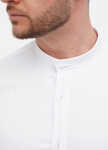 Белая праздничный, классическая рубашка однотонная Trend Collection