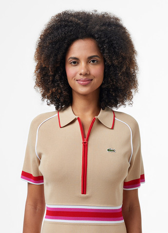 Бежева кежуал сукня поло Lacoste однотонна
