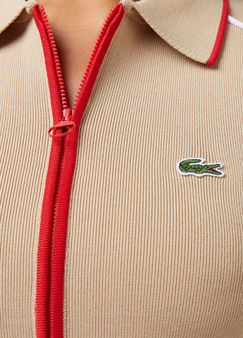 Бежева кежуал сукня поло Lacoste однотонна