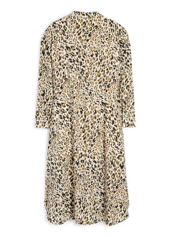 Бежева кежуал сукня сукня-сорочка C&A леопардовий