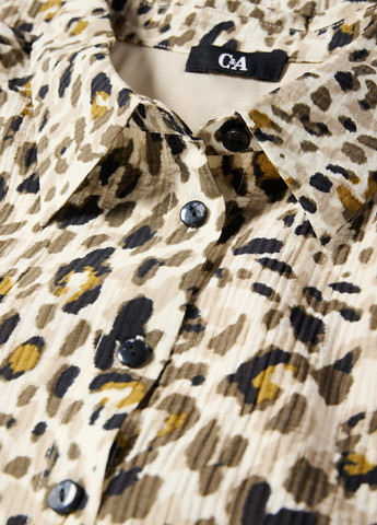 Бежева кежуал сукня сукня-сорочка C&A леопардовий
