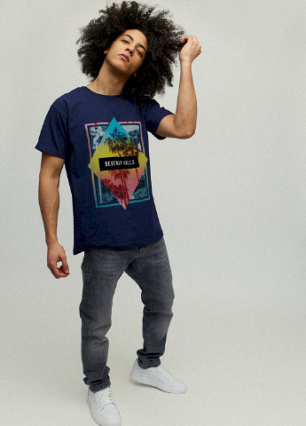 Темно-синя футболка чоловіча YAPPI