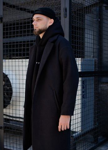 Чорне демісезонне Пальто пальто-сорочка Without