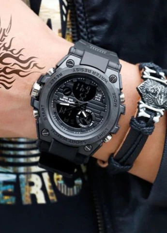 Чоловічі годинник Tattoo кварцові спортивні Sanda (229058693)