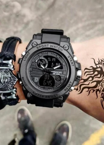 Чоловічі годинник Tattoo кварцові спортивні Sanda (229058693)