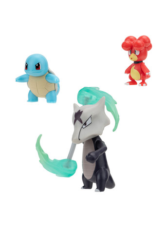 Ігрові фігурки W19 Магбі, Сквіртл та Алола Маровак (3 шт.) Pokemon (296884473)