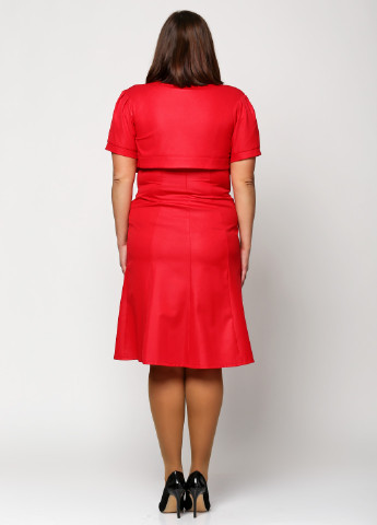 Червона кежуал плаття, сукня Алеся однотонна