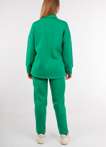Женский костюм "Фенди" Uzeff брючный однотонный зелёный кэжуал хлопок