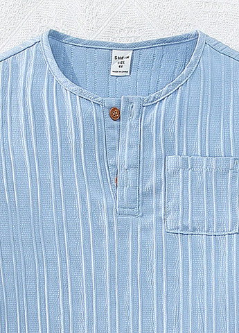 Блакитний літній комплект (футболка, шорти) SHEIN