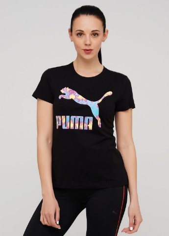 Черная всесезон футболка Puma Graphic Tee Summer Streetwear