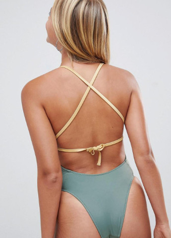 Оливковый (хаки) летний купальник Free Society