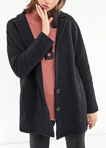 Черный женский жакет Stradivarius однотонный - демисезонный