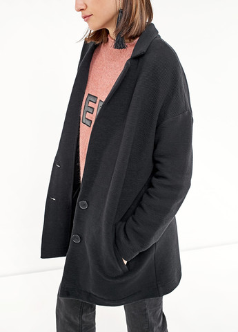 Черный женский жакет Stradivarius однотонный - демисезонный