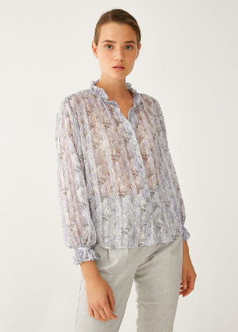 Светло-серая демисезонная блуза KOTON