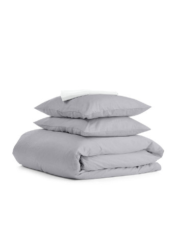 Комплект полуторної постільної білизни RANFORS GREY WINTER WOOD NIGHT White (2 наволочки 50х70 у подарунок) Cosas (251281528)