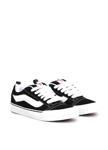 Черные кеды Vans KNU SKOOL с логотипом, с белой подошвой