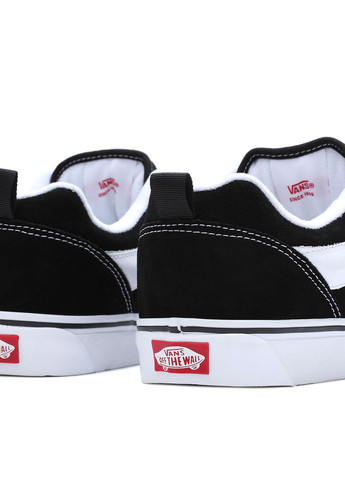 Черные кеды Vans KNU SKOOL с логотипом, с белой подошвой