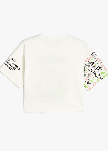 Белая летняя футболка KOTON