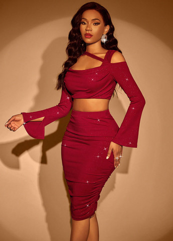 Костюм (кроп-топ, спідниця) SHEIN (341735560)