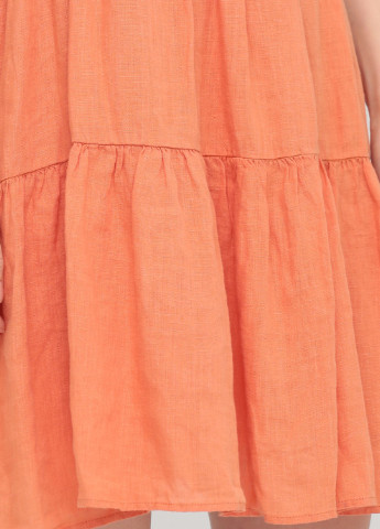 Оранжевое кэжуал платье клёш Dilvin