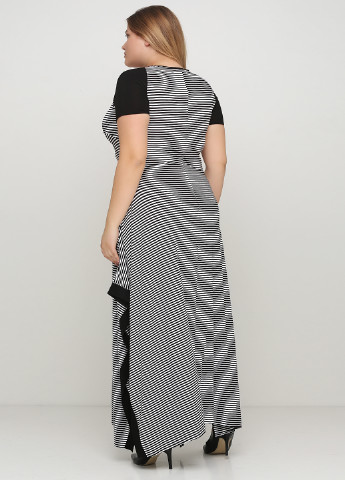 Черно-белое кэжуал платье Luyza в полоску