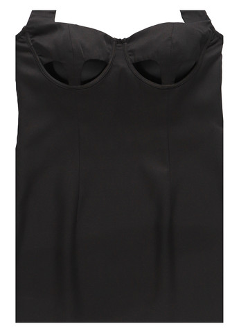 Чорна коктейльна сукня силуетна, з відкритою спиною PrettyLittleThing однотонна