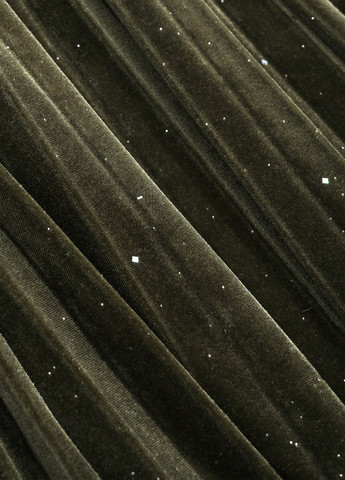 Темно-зеленая кэжуал однотонная юбка SHEIN плиссе