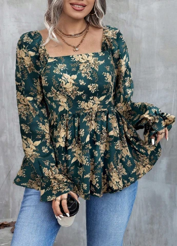 Зелена блуза SHEIN