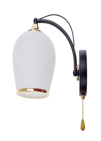 Бра накладное со шнуровым выключателем LK-711W/1 E27 BK+FG Brille (220133431)