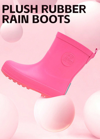 Малиновые резиновые сапоги SHEIN