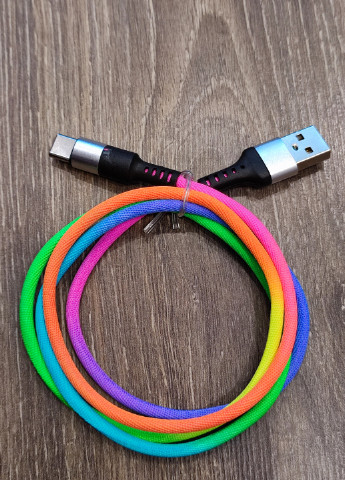Кабель USB - Type-C 1м веселковий No Brand (254797740)