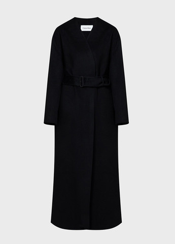 Черное зимнее Пальто Calvin Klein