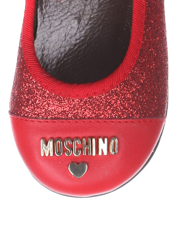 Красные туфли без каблука Moschino