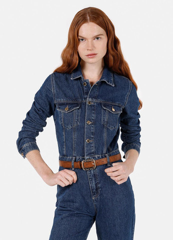 Комбинезон Colin's комбинезон-брюки однотонный синий денил хлопок