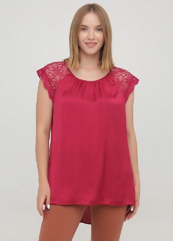 Светло-бордовая летняя блуза No Brand