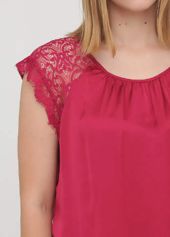 Светло-бордовая летняя блуза No Brand